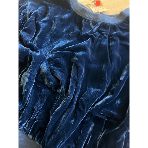 Flannel Rosalie Playsuit Romper Blue Velvet Tiered Ruffle XS Women's - Picture 3 of 7